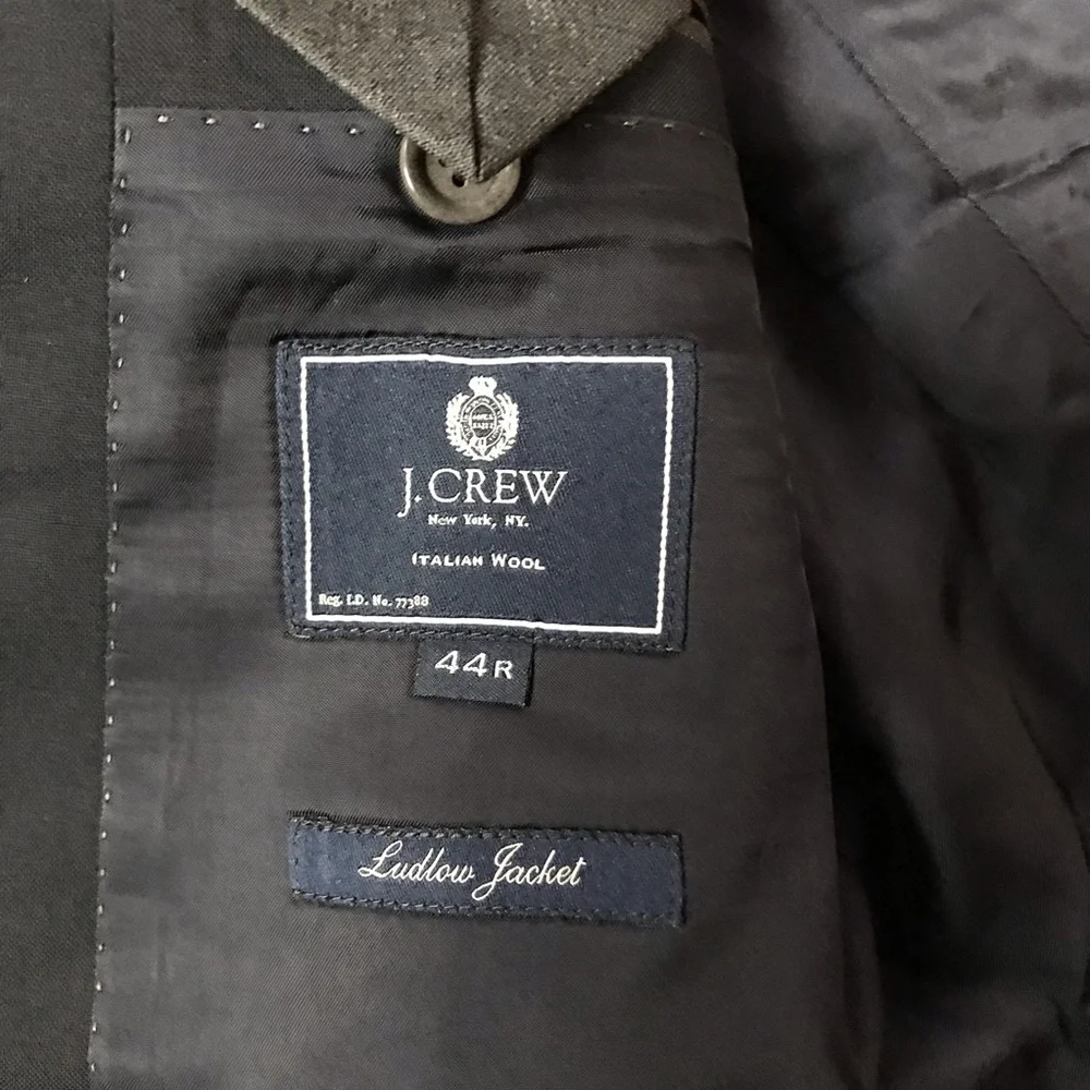 J. Crew X Loro Piana Black Ludlow Blazer Jacket Italian Wool 44R